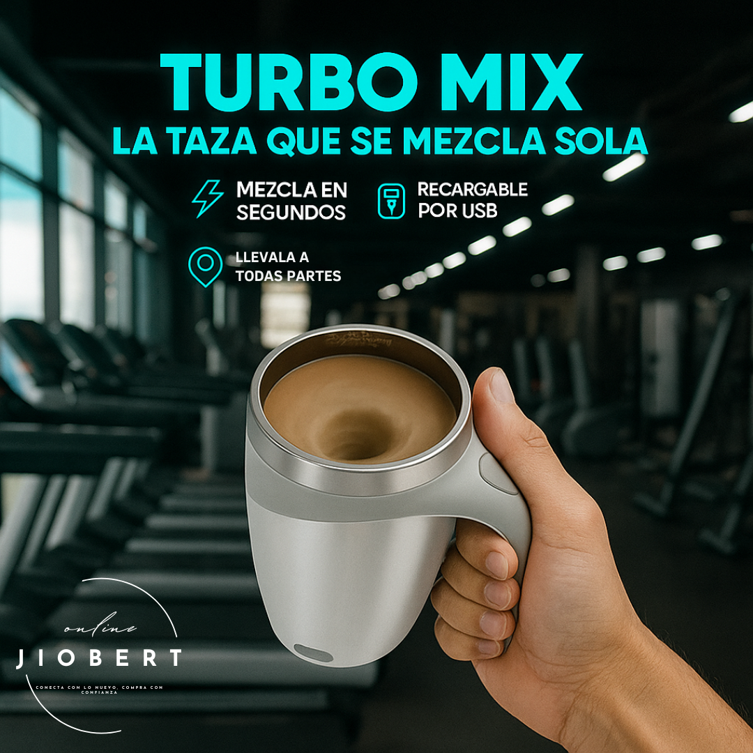 TAZA AUTOMEZCLADORA RECARGABLE - "Turbo Mix"